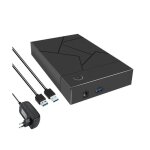Bo�tier de disque dur externe - sodial - 35 pouces - usb 3. 0 - prise ue - noir