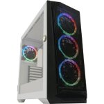 Boîtier gaming - lc - power - 805bw holo - 1x - blanc - rgb - atx Boîtier gaming - lc - power - 805bw holo - 1x - blanc - rgb - atx