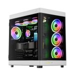 Boitier tour e - atx - gamdias - neso p1 - noir / blanc - panneaux vitr�s - 180 mm alimentation