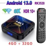 Boitier iptv android 13. 0 tv box android quad core 4 go + 32 go lecteur multimédia 8k wifi 2. 4ghz mini ... Boitier iptv android 13. 0 tv box android quad core 4 go + 32 go lecteur multimédia 8k wifi 2. 4ghz mini ...