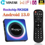 Boitier iptv x88 pro 13 smart tv box android 13 rk3528 wifi 6 prise en charge 8k bluetooth dcodeur android ...