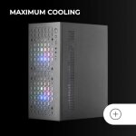 Bo�tier de jeu mars gaming mc - core noir microatx mini - itx 2x ventilateurs frgb 120mm