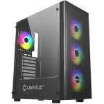 Bo�tier dordinateur atx - unykach - mir 100 - 4 ventilateurs argb - 1 usb 2. 0 - 3 usb 3. 0