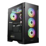 Bo�tier pc - gamdias - vision 7022 - noir - panneau en verre - refroidissement optimal