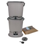 Bokashi composteur skaza essential 2x15. 3l - activateur inclus - gris Bokashi composteur skaza essential 2x15. 3l - activateur inclus - gris