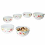 Bols � c�r�ales - mambocat - variant fleurs - set de 6 - � 143 cm - 450 ml - porcelaine durable