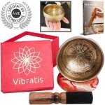 Vibratis ? bol chantant tibtain 7 mtaux + e - book ? artisanal npal + coussin et maillet