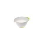 Bol a patisserie 0 24 cm gradue plastique blanc et vert bec verseur - base anti - derapante - diametre ...