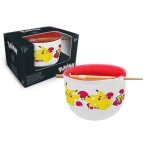 Bol � ramen - stor - pikachu - 450ml - porcelaine / c�ramique / gr�s - baguettes incluses