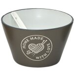 Bol en relief en grs 50 cl collection tricot et saveurs marron