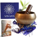 Vibratis ? bol tibtain artisanal npal ? bol chantant avec coussin maillet et bote lokta