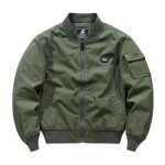 Bomber homme blouson aviateur mi saison casual veste zippee col officier couleur unie pour printemps ... Bomber homme blouson aviateur mi saison casual veste zippee col officier couleur unie pour printemps ...