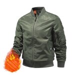 Bomber homme hiver chaude pais jacket veste homme coupe standard - vert - insfity