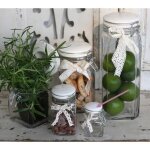 Bonbonnire - lheritier du temps - petit bocal en verre avec dentelle 55x55x8cm - blanc