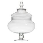Bonbonnire sur pied - paris prix - 30 cm - verre transparent - lgante - dcorative