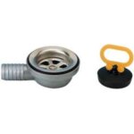 Bonde �vier inox coud�e � embo�tement par t�tine sortie diam�tre 25 mm