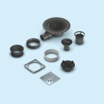 Ecoulement de douche - wedi - fundo primo mini max dn40 - extra - plat - grille inox 115x115 - sortie ...