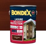Bondex - lasure pour bois tr�s haute protection 8 ans - satin ch�ne fonc� - 5l