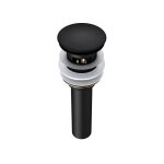 Bonde de lavabo clic - clac mai & mai p04b en laiton et acier inoxydable avec trop - plein - noir