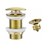 Bonde de lavabo standard - or bonde de lavabo pop up sans trop pleinbouchon de vidange avec panier  ...