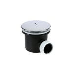 Bonde receveur d60mm + champignon d90mm en abs sortie horizontale - garis - p01 - bd60c