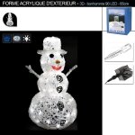 Bonhomme de neige lumineux extrieur h60cm 100 led + transfo feeric lights & christmas