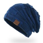 Bonnet femmebonnet hommebonnet femme hiverbonnet en tricot doux et pais pour lhiver - bleu