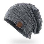 Bonnet femmebonnet hommebonnet femme hiverbonnet en tricot doux et �pais pour lhiver - gris