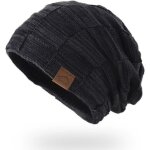 Bonnet femmebonnet hommebonnet femme hiverbonnet en tricot doux et �pais pour lhiver - noir