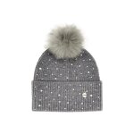 Bonnet guess femme strass gris synthtique