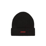 Bonnet guess homme logo red noir polyester