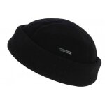 Bonnet de marin / dockeur en laine et cachemire noir - stetson - sparr ii - mixte - hiver