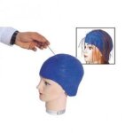 Bonnet a meches caoutchouc bleu