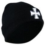 Bonnet militaire homme mc allister noir croix de malte blanche