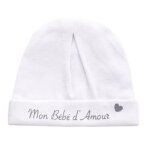 Bonnet nouveau n - les chatounets - modle blanc - couleur blanc - mixte - bb