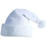 Bonnet de p�re no�l blanc - adulte - int�rieur - effet brillant