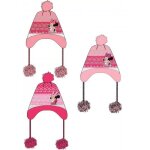 Bonnet pruvien minnie fille polaire intrieur - corail - rose - enfant - fille - marque minnie