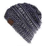 Bonnet tricot� femme chaud automne hiver pour queue de cheval - marque inconnue - couleur bleu - adulte ...