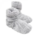 Boots bottes chaussons chauffants micro ondes dhoussables - du 36 au 43 - gris clair - vivezen