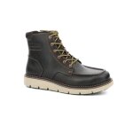 Boots caterpillar covert en cuir marron pour homme - lacets - hauteur de la tige moyenne