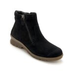 Boots cuir extensible - pediconfort - femme - talon carr 3cm - fermeture 2 zips