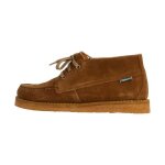 Boots cuir sebago dakota martellato - cognac - homme - lacets - plat - marron