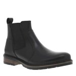 Boots chelsea - redskins - noir - cuir - talon plat - zip latral