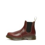 Boots dr martens chelsea - 2976 abruzzo lea - marron - tige en cuir - trpointe crante