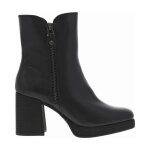 Boots femme - marco tozzi - talon bottier 8cm - tige moyenne - noir