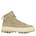 Boots femme - palladium - pallashock hi snk - cuir - beige - semelle crante