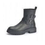 Boots femme - redskins ch glad w - noir - tige montante en cuir - fermeture zip