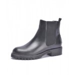 Boots femme - redskins - ch wide w - tige montante en cuir - fermeture  elastique - noir