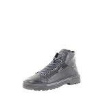 Boots homme redskins indiana en cuir noir - lacets - talon plat 2cm - hauteur de la tige moyenne
