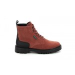 Boots kick decklock - kickers - orange - fille - lacets